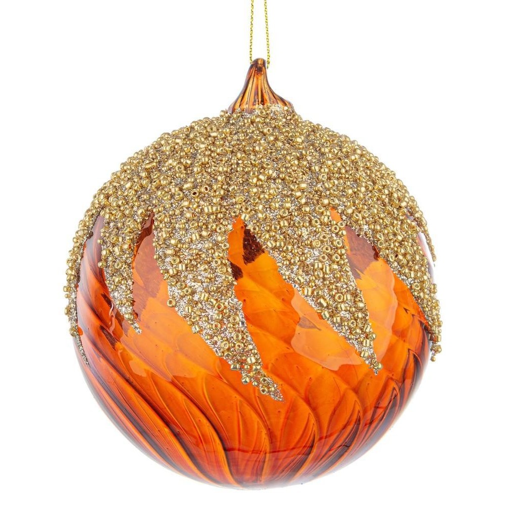 SFERA VETRO VORTEX MARRONE D.100